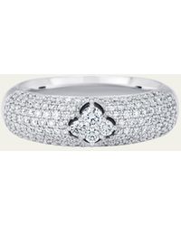 Sara Weinstock - Dujour Pave Diamond And Four-cluster White Gold Ring - Lyst