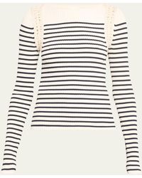 A.L.C. - Isa Striped Long-sleeve Knit Top - Lyst