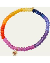Sydney Evan - 14k Yellow Gold Multi-color Beaded Bracelet With Sapphire And Diamonds - Lyst