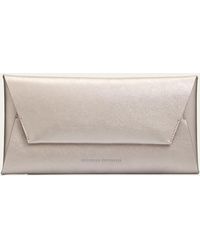 Brunello Cucinelli - Envelope Metallic Leather Shoulder Bag - Lyst