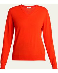 The Row - Gracy V-neck Cashmere Sweater - Lyst