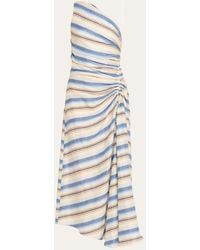 A.L.C. - Carolyn Stripe One-shoulder Maxi Dress - Lyst