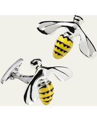 Jan Leslie - Triumphant Bee Enamel & Sterling Silver Cufflinks - Lyst
