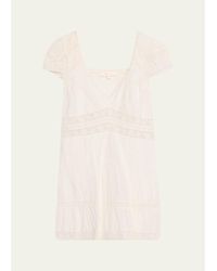 LoveShackFancy - Edena Cotton Victorian Mini Dress - Lyst