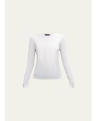 Theory - Tiny Tee Long-Sleeve Cotton T-Shirt - Lyst