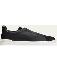 ZEGNA - Leather Triple Stitchtm Sneakers - Lyst