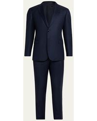 Giorgio Armani - Tonal Plaid Wool Two-Piece Suit - Lyst