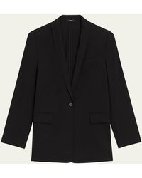 Theory - Rolled-sleeve Shawl Collar Jacket - Lyst