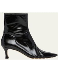 Bottega Veneta - Sofia Leather Ankle Booties - Lyst