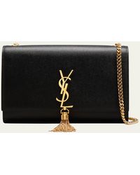 Saint Laurent - Kate Medium Tassel Ysl Wallet On Chain In Grained Leather - Lyst