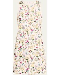 Max Mara - Pelota Floral Print Mini Dress - Lyst