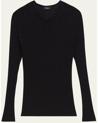 Theory - Slim Rib Merino Wool Pullover Sweater - Lyst