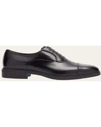 Santoni - Easy Leather Cap-Toe Oxfords - Lyst