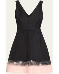 Jason Wu - Glen Plaid Sleeveless Painted-Hem Mini Dress - Lyst
