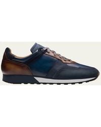 Magnanni - Arco Leather Runner Sneakers - Lyst