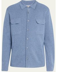 FIORONI CASHMERE - Cashmere-linen Shirt Jacket - Lyst