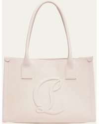 Christian Louboutin - By My Side Small Tote In Leather With Cl Logo - Lyst