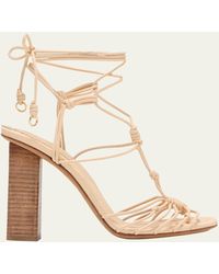 Ulla Johnson - Strappy Leather Ankle-wrap Sandals - Lyst