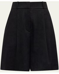 Veronica Beard - Noemi Pleated Linen Shorts - Lyst