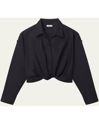 A.L.C. - Leo Twist-Front Poplin Top - Lyst