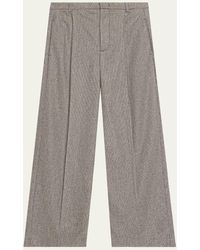 Vince - Roma Check High-Rise Wool-Blend Trousers - Lyst