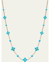 Paul Morelli - 18k Yellow Gold Turquoise Sequence Necklace - Lyst