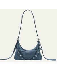 Givenchy - Voyou Mini Shoulder Bag In Washed Denim - Lyst