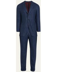Kiton - Textured Striped Cashmere-blend Suit - Lyst