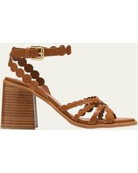 See By Chloé - Kaddy Scallop Leather Ankle-strap Sandals - Lyst