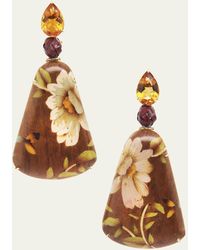 Silvia Furmanovich - 18k Yellow Gold Marquetry Earrings With Citrine And Yellow Sapphires - Lyst
