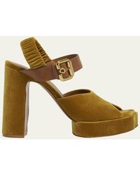 Chloé - Aria Ankle-Strap Platform Sandals - Lyst