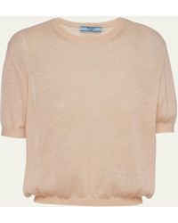 Prada - Superfine Cashmere Knit Shirt - Lyst