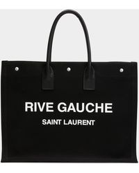 Saint Laurent - Rive Gauche Tote Bag In Canvas - Lyst