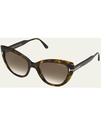 Tom Ford - Anya Cat-eye Monochromatic Sunglasses - Lyst