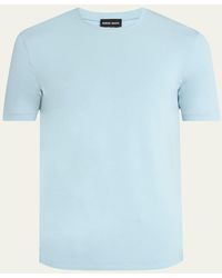 Giorgio Armani - Solid Short-Sleeve T-Shirt - Lyst