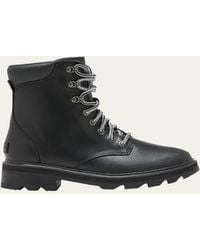 Sorel - Lennox Leather Lace-Up Boots - Lyst