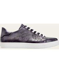 Berluti - Playtime Scritto Leather Sneakers - Lyst