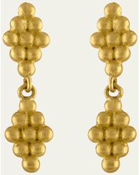 Prounis Jewelry - Duo Nona Small Drop Earrings 22k Gold - Lyst