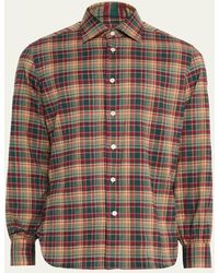 Kiton - Cotton Plaid Modern-Fit Sport Shirt - Lyst