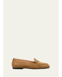 NODALETO - Bulla Cara Suede Moccasin Loafers - Lyst