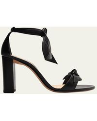 Alexandre Birman - Clarita Leather Bow Ankle-Strap Sandals - Lyst