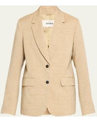 Interior - The Jareth Linen-blend Suit Jacket - Lyst