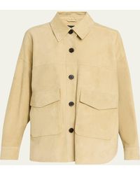 Arma - Kaylee Button-Down Lambskin Suede Jacket - Lyst