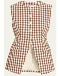 Veronica Beard - Lois Gingham Tailored Vest - Lyst