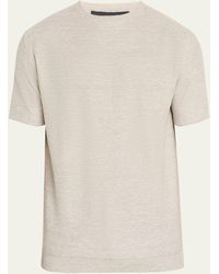Sease - Linen Knit Crewneck T-shirt - Lyst