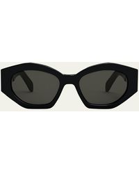 Celine - Triomphe Logo Acetate Cat-eye Sunglasses - Lyst