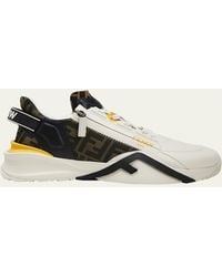 Fendi - Ff Flow Mid-Top Sneakers - Lyst