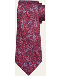 Kiton - Silk Floral Jacquard Tie - Lyst