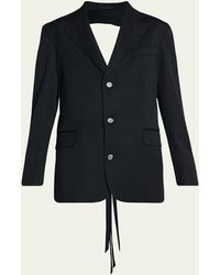 Simone Rocha - Back Cut Out Bow Wool Blazer - Lyst