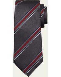 Brunello Cucinelli - Hollywood Glamour Silk-cotton Stripe Tie - Lyst